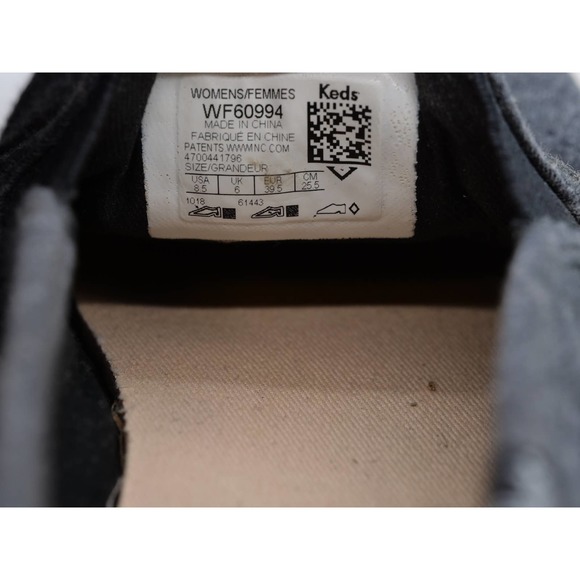Keds Slip On Shoes Womens 8.5 Gray Wool Casual Quilted Sneakers Flat Loafer - Picture 10 of 11